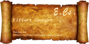 Eiffert Csongor névjegykártya