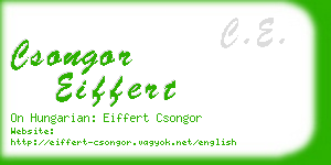 csongor eiffert business card